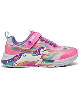 Skechers Little Girls S-Lights: Unicorn Chaser Stay-Put Closure Light-Up Casual Sneakers from Finish Line