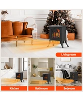 Sugift 16in 1500W Electric Fireplace 3D Flame Space Heater, Stove Heater