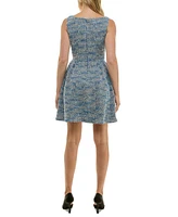 Taylor Women's Boucle Square-Neck Sleeveless Dress