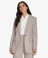 Calvin Klein Women's Textured One-Button Blazer