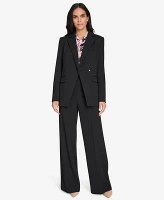 Calvin Klein Womens Assymetric Blazer Wide Leg Pants