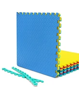 Hongge 12 Pieces Flooring Mats Interlocking Eva Foam Exercise Mats with Anti-slip Surface