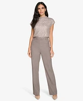 Calvin Klein Women's Straight-Leg Pinstripe Pants