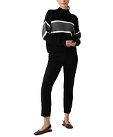 Sanctuary Women's Mock Neck Stripe Long-Sleeve Sweater