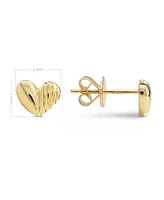 Devata Sweet Heart 9x7mm Stud Earrings in 14K Gold, approx. 2.6 grams