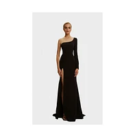 Milla Women's Trumpet Gown With Detachable Sleeve