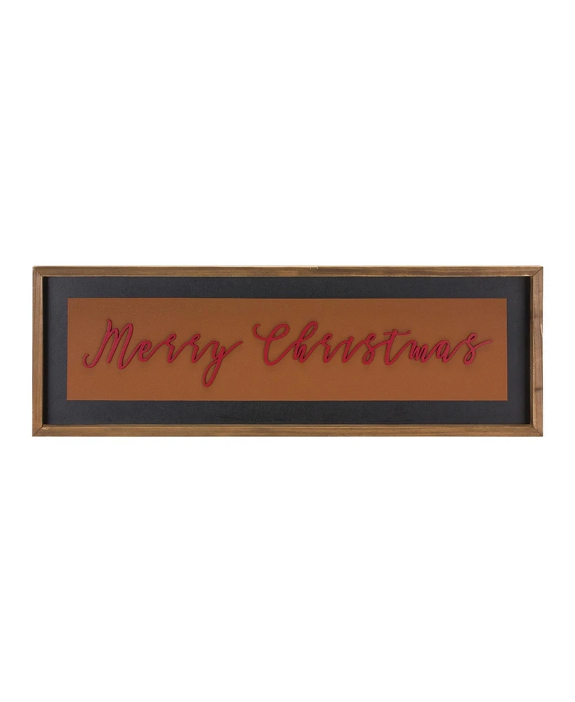 Slickblue Rustic Wood Merry Christmas Sign - 23.5 Inches Long