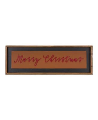 Slickblue Rustic Wood Merry Christmas Sign - 23.5 Inches Long