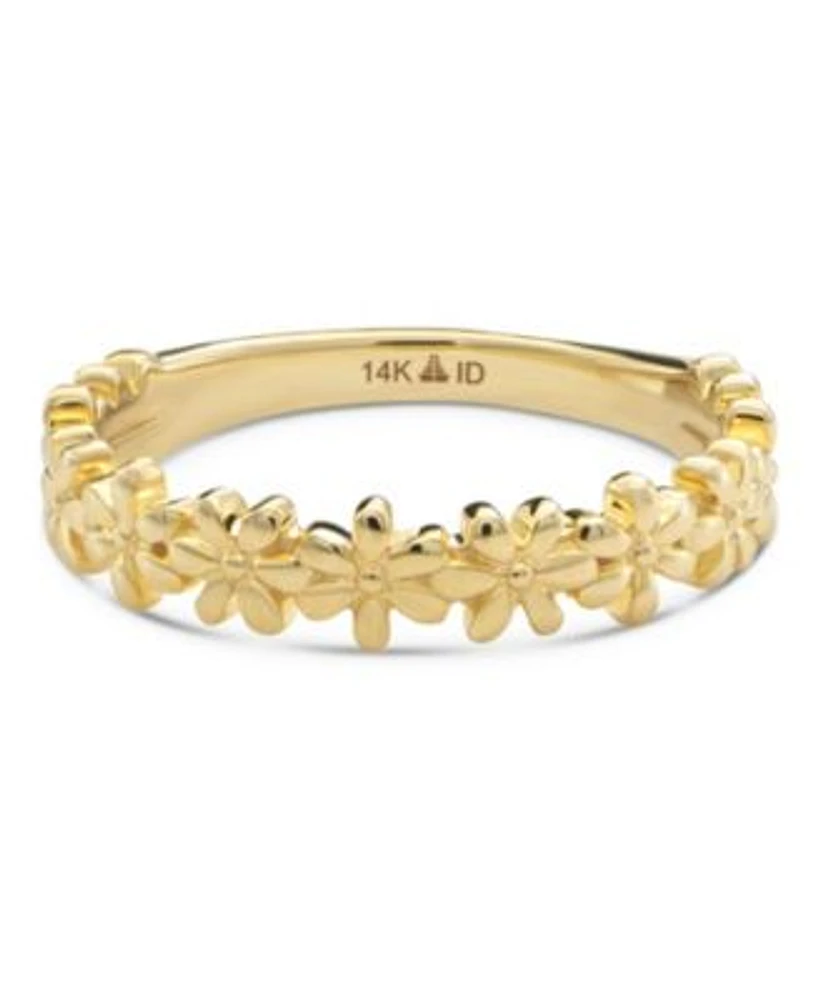 Devata Daisy Flower Ring In 14k Gold Size 6 Approx. 2.3 Grams