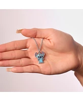 Disney Lilo & Stitch Pave Crystal Pendant Necklace - Cute Character Jewelry