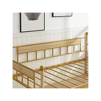 gaomon Metal Framed Daybed With Trundle Twin Size, Sofa Bed Frame, Stable Steel Slats Support, No Box Spring Needed, Easy Assembly, For Indoor Living