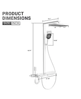 Mondawe White 4-Functiom Shower Faucet System Set with Handheld Spray (Rough-in Value Included)