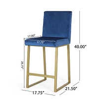 Luxurious Velvet Barstools: Modern Glam With Iron Legs