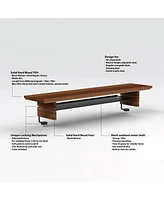 Decent Living Monitor Stand/Riser - Walnut 48in, Made in Canada