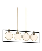 Possini Euro Design Carlyn 37 1/2" Mid Century Modern Art Deco Pendant Chandelier Ceiling Light Fixture Dining Room Over Table Kitchen Island Foyer Ha