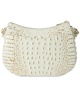 Brahmin Shayna Snowball Snowdrift Small Leather Crossbody