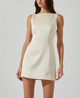 Astr the Label Women's Alisanne Boat-Neck Sleeveless Dress