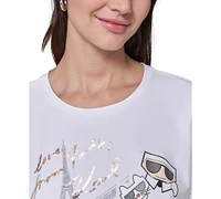 Karl Lagerfeld Paris Women's Paris Graphic T-Shirt