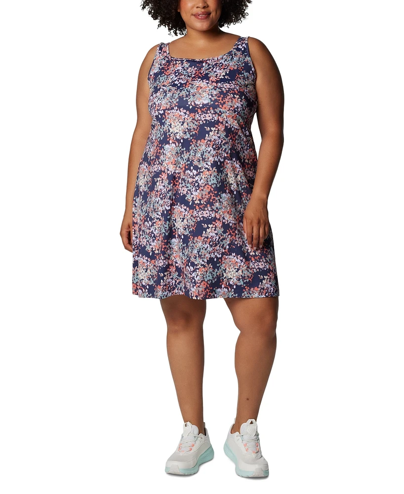 Columbia Pfg Plus Size Active Printed Freezer Iii Dress