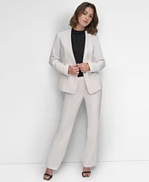 Dkny Petite Collarless One-Button Blazer