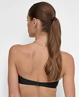 Dkny Women's Shirred U-Wire Bandeau Bikini Top