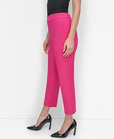 Dkny Petite High Rise Cropped Pull-On Pants