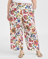 Jm Collection Plus High-Rise Wide-Leg Pants, Exclusively at Macy's