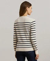 Lauren Ralph Lauren Women's Striped Cotton-Blend Sweater, Regular & Petite