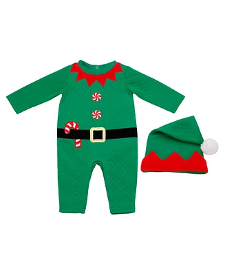 Baby Starters Unisex Christmas Elf Coverall, 2-Piece Set