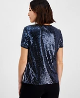 Ak Anne Klein Petite Shine Dot T-Shirt