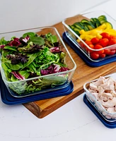 Dura Living -Piece Rectangular Nesting Food Storage and Meal Prep Container Set