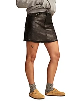 Lucky Brand Women's Sequin Denim Mini Skirt