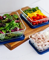 Dura Living 12-Piece Rectangular Nesting Food Storage and Meal Prep Container Set