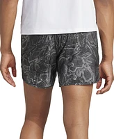 adidas Men's Own The Run Regular-Fit Lizard-Print 5" Running Shorts