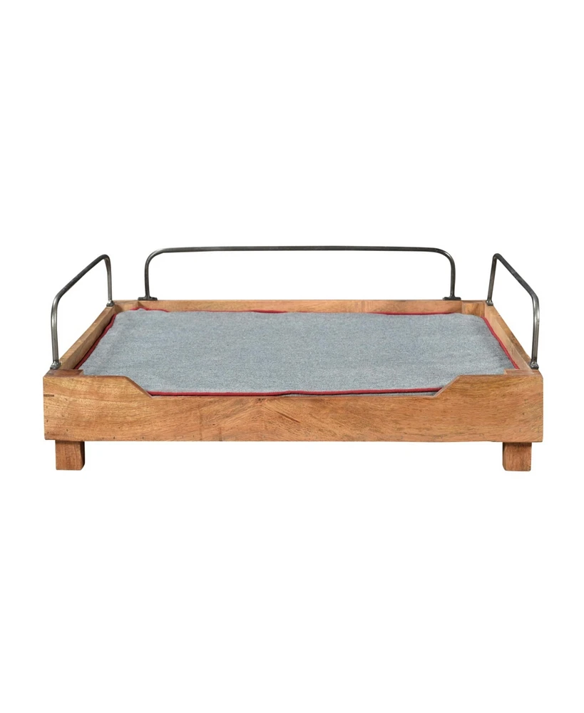 Streamdale Furniture Modern Industrial Pet Bed with Mango Wood Frame