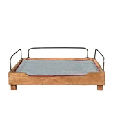 Streamdale Furniture Modern Industrial Pet Bed with Mango Wood Frame