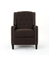 Classic Coffee Fabric Push Back Chair