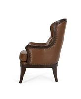 Streamdale Furniture Sleek Contemporary Accent Chair With Nailhead Trim And Removable Pillow