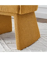 Streamdale Furniture Modern style simple and elegant chair, orange leisure chair, suitable for dining/bedroom/living room/reception desk (assembly req