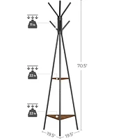 Songmics Home Hall Tree with 2 Shelves