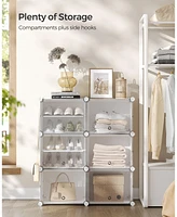 Songmics Home 6-Cube Shoe Organizer with Doors