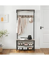 Songmics Home Coat Rack with Shoe Storage