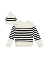 Derek Heart Girl's Chenille Sweater and Hat Set