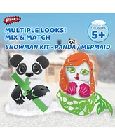 Wham-o Snowman Diy Craft Kit, Creative Snowman Decorating Kit for Kids - Panda / Mermaid