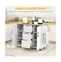 Slickblue Versatile Kitchen Cart and Storage Cabinet for Organized Space and Efficient Kitchen Solutions