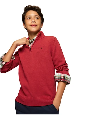 Tommy Hilfiger Toddler and Little Boys Solid 1/4 Zip Sweater