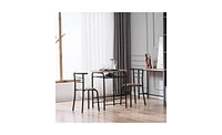 Slickblue Couples Breakfast Table with Curved Back Design Perfect for Cozy Dining