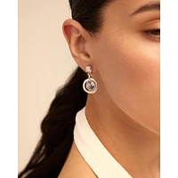 UNOde50 Sterling Silver Metal Clad Earring with Hoops