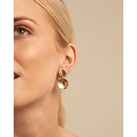 UNOde50 Metal Clad Two Uneven Round Earrings