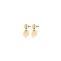 UNOde50 Metal Clad Two Uneven Round Earrings